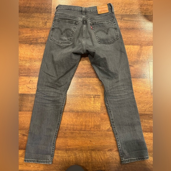 Levi's Jeans Womens 26x28 Black 501 Skinny Premium Denim Button Fly - Picture 6 of 9